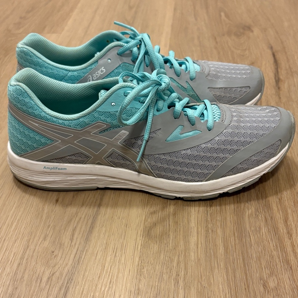 ASICS Women's Athletic Shoes in Gray and Teal